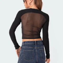 Azal Half Ribbed Mesh Top -Default Template 2 Edikted LookBook Jan4 20238945 25d48178 de95 42a1 963b b619ed874742