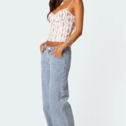 Indira Printed Cupped Lace Up Corset -Default Template 2 Edikted Lookbook 07 10 20230363