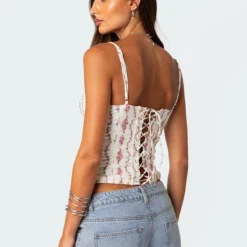 Indira Printed Cupped Lace Up Corset -Default Template 2 Edikted Lookbook 07 10 20230402