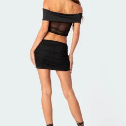 Hadley Gathered Mesh Mini Skirt -Default Template 2 Edikted Lookbook 07 10 202319439