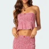 Gingham Scrunch Tube Top -Default Template 2 Edikted Lookbook 07 10 202319695