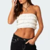 Robin Ruffle Knit Tube Top -Default Template 2 Edikted Lookbook 07 10 202320182 0c7b142f 2be8 4207 b490 e59a04c82b5f