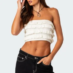 Robin Ruffle Knit Tube Top