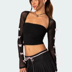 Bow Babe Sheer Mesh Shrug -Default Template 2 Edikted Lookbook 07 10 202322055