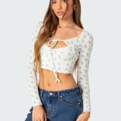 Pointelle Two Piece Shrug Top -Default Template 2 Edikted Lookbook 08 07 202311331