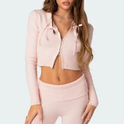 Desiree Knitted Hooded Cardigan