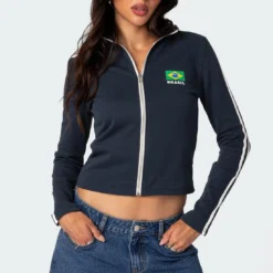 Brasil Zip Up Sweatshirt