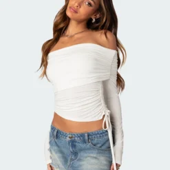 Gathered Fold Over Drawstring Top -Default Template 2 Edikted Lookbook 08 08 20233359