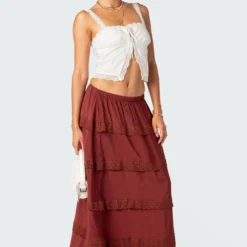Tiered Lace Trim Maxi Skirt -Default Template 2 Edikted Lookbook 08 08 20234640