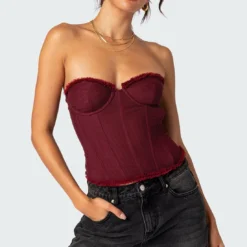 Deirdre Mesh Lace Up Corset