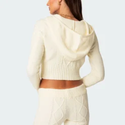 Ray Cable Knit Hooded Cardigan -Default Template 2 Edikted Lookbook 09 04 202330746