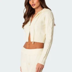 Ray Cable Knit Hooded Cardigan -Default Template 2 Edikted Lookbook 09 04 202330751