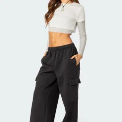 Wide Leg Cargo Sweatpants -Default Template 2 Edikted loobook 09 05 20237575