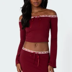 Seline Ribbon Trim Top