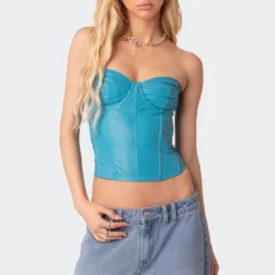 Aniyah Faux Leather Corset