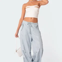 Jace Low Rise Nylon Cargo Pants