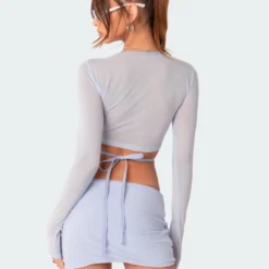 Eloise Low Rise Wrap Mesh Mini Skirt -Default Template 2 Edikted lookbook 03 01 2321834