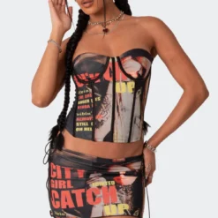 City Girl Printed Corset