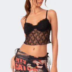 Florette Sheer Lace Bra Top