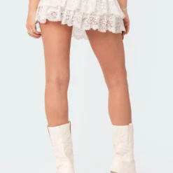 Ruffle Sheer Lace Low Rise Mini Skirt -Default Template 2 Edikted lookbook 04 03 2326751