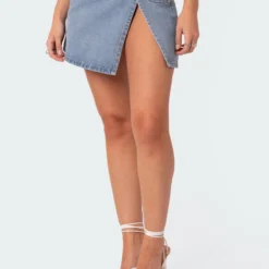 Slitted Denim Wrap Mini Skirt -Default Template 2 Edikted lookbook 05 02 20236707