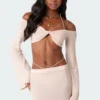 Celeste Off Shoulder Twist Crop Top