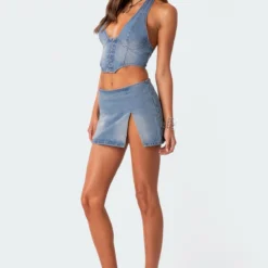 Katrina Lace Up Denim Corset -Default Template 2 Edikted lookbook 05 09 20239226