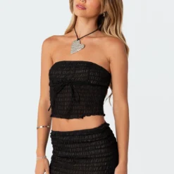 Oakley Sheer Textured Tube Top -Default Template 2 Edikted lookbook 06 27 202314829