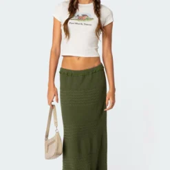 Garner Textured Knit Maxi Skirt
