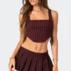 Pinstripe Side Lace Up Corset -Default Template 2 Edikted lookbook 07 26 20235682