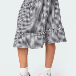 Plaid Tiered Midi Skirt -Default Template 2 Edikted lookbook 07 26 20237089