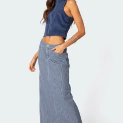 Railroad Denim Maxi Skirt -Default Template 2 Edikted lookbook 09 03 202322142