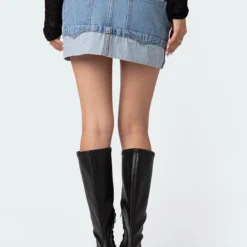 Folded Denim Mini Skirt -Default Template 2 Edikted lookbook 09 06 202315086