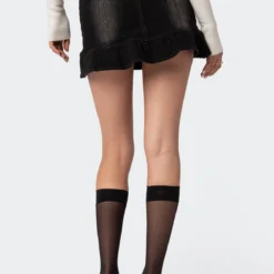 Peplum Washed Denim Mini Skirt -Default Template 2 Edikted lookbook 09 06 202315528