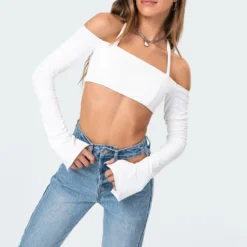 Aliyah Off Shoulder Crop Top